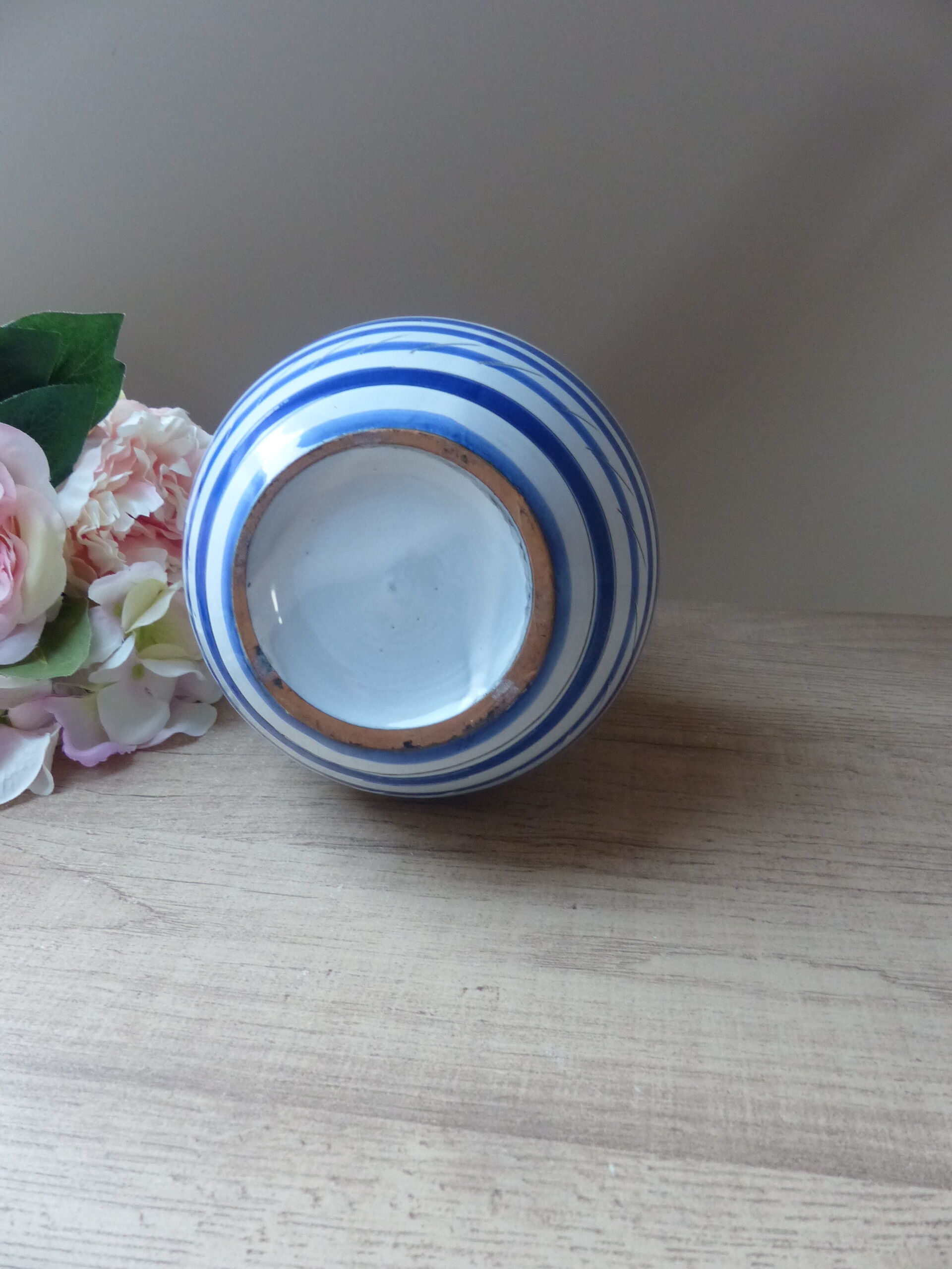 Pitcher ceramic decoration hand-painted vintage