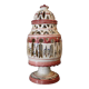 Tealight lamp foot with openwork earthenware decoration