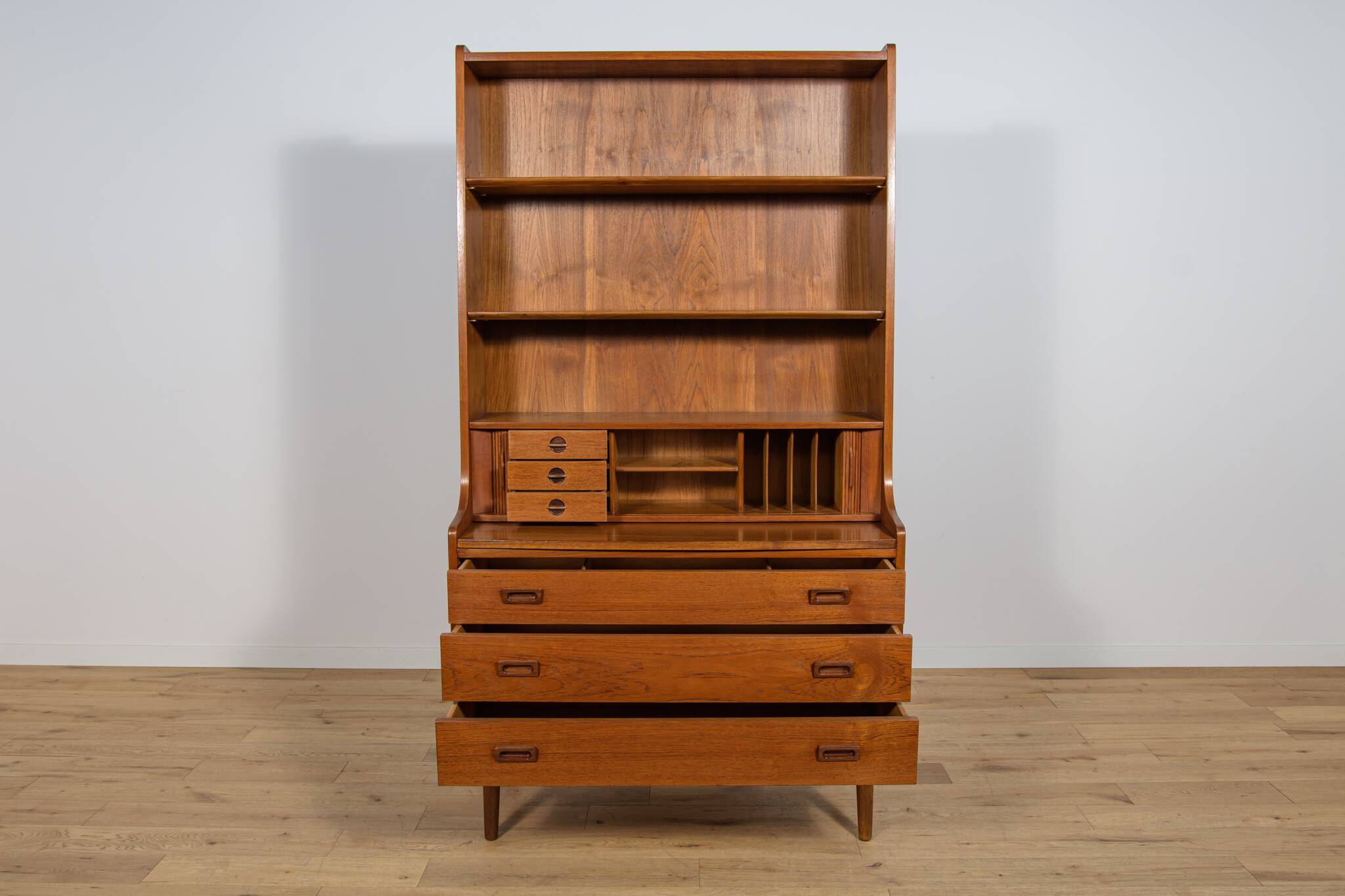Mid-Century Teak Shelf by Johannes Sorth for Bornholm, Denmark, 1960s