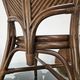Ensemble table et quatre chaises en osier et bambou par Vivai Del Sud, 1970
