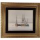 GALERA painting "The Boats" oil on canvas signed