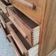 Trade furniture with 12 drawers in gilded oak