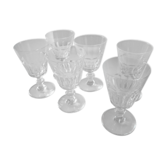 Service of six glasses on foot "Saint Louis"