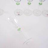 Set of six glasses, Italian design, 1970s, made in Italy