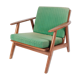 Easy chair in teak and with green upholstery of Danish design, 1960s
