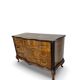 Commode italienne Art déco en loupe de noyer, années 1940-50