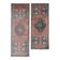 Set of 2 vintage handmade Turkish rugs 46x120 cm