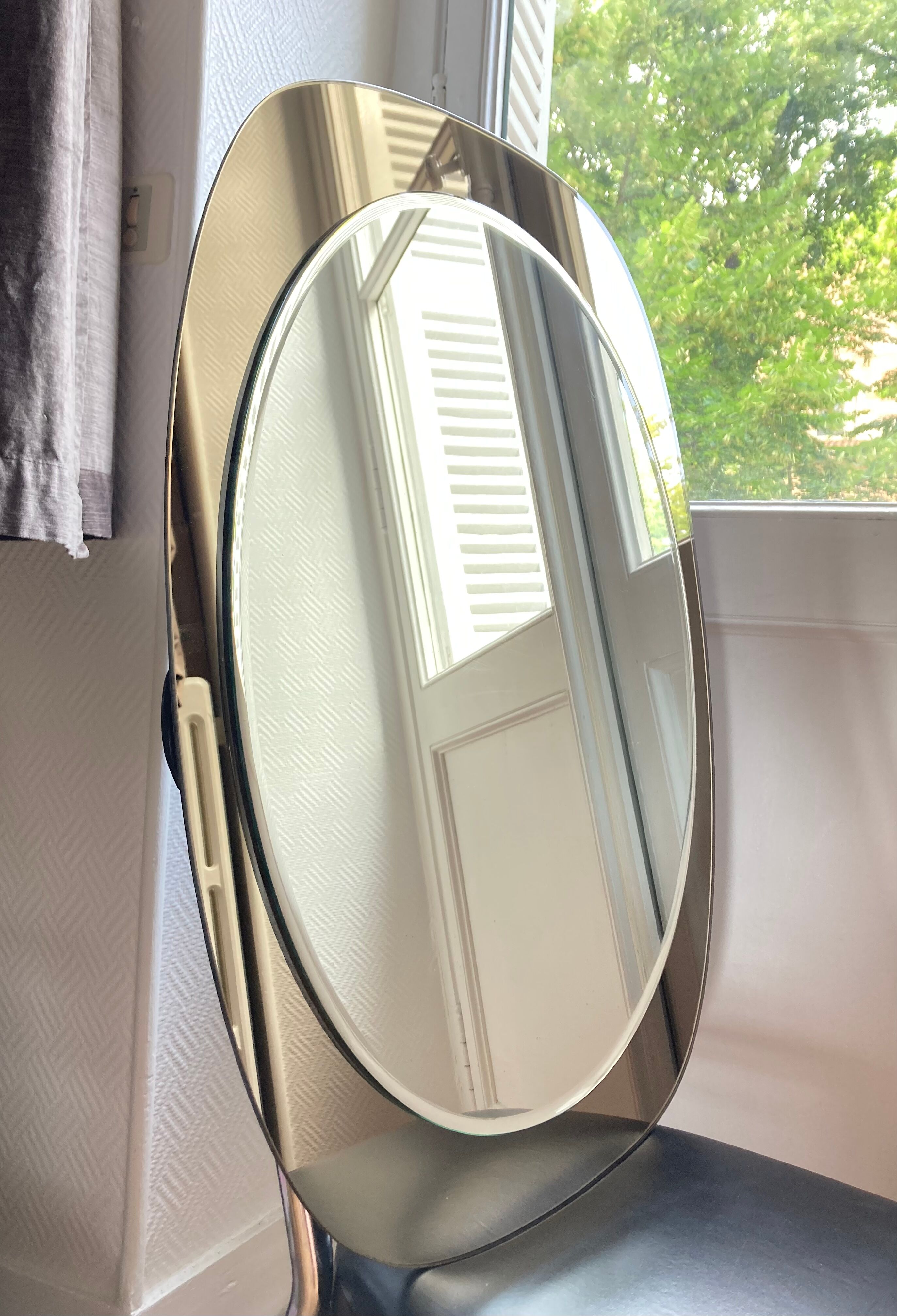 Vintage double shade mirror Veca