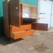 Old buffet furniture Scandinavian secretary wood vintage teak