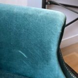 Chedderfield velvet studded armchair