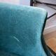 Chedderfield velvet studded armchair