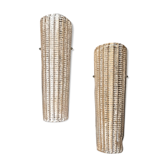 Pair of wall lamps Italian modern new glass from MURANO