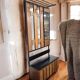 Vintage tall freestanding coat rack / floor coat rack