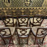 Suite de 6 chaises cannées Napoléon III - Louis Philippe