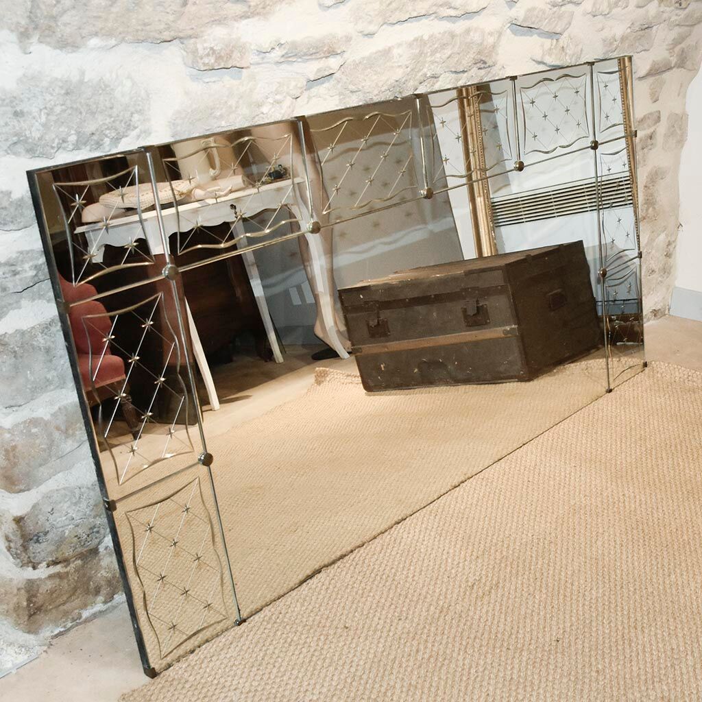 Miroir de bistrot brasserie L 180 H 90 cm