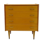 Commode vintage bois clair années 1970