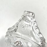 Paire d'anciens bougeoirs enverre Marie et Jésus