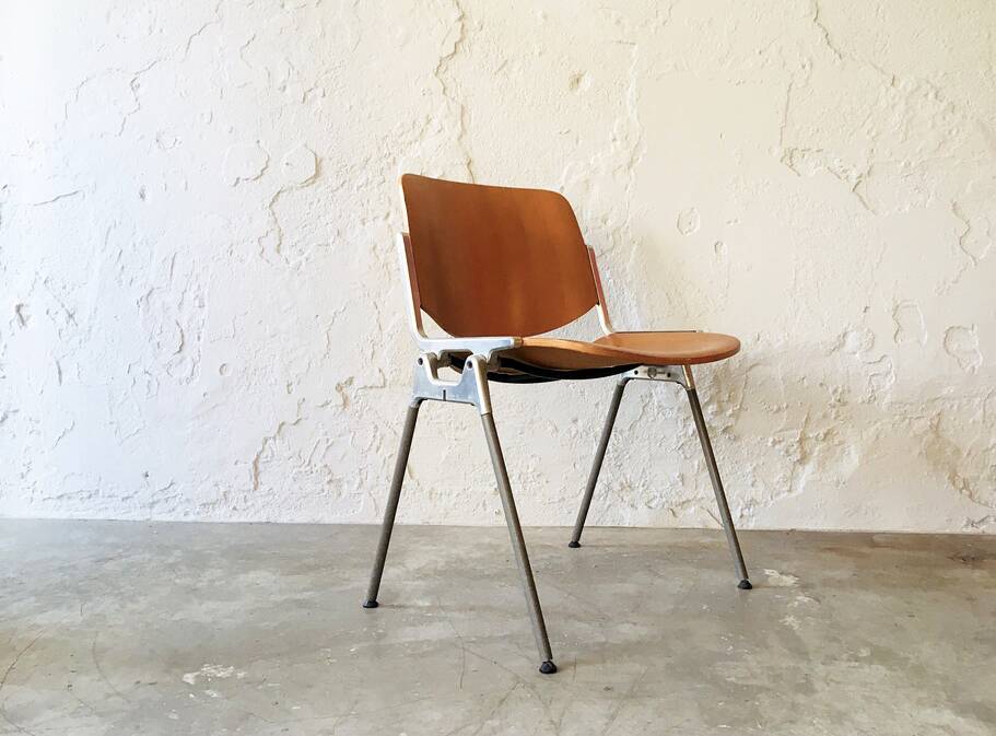 Steel and molded plywood chair, 1970