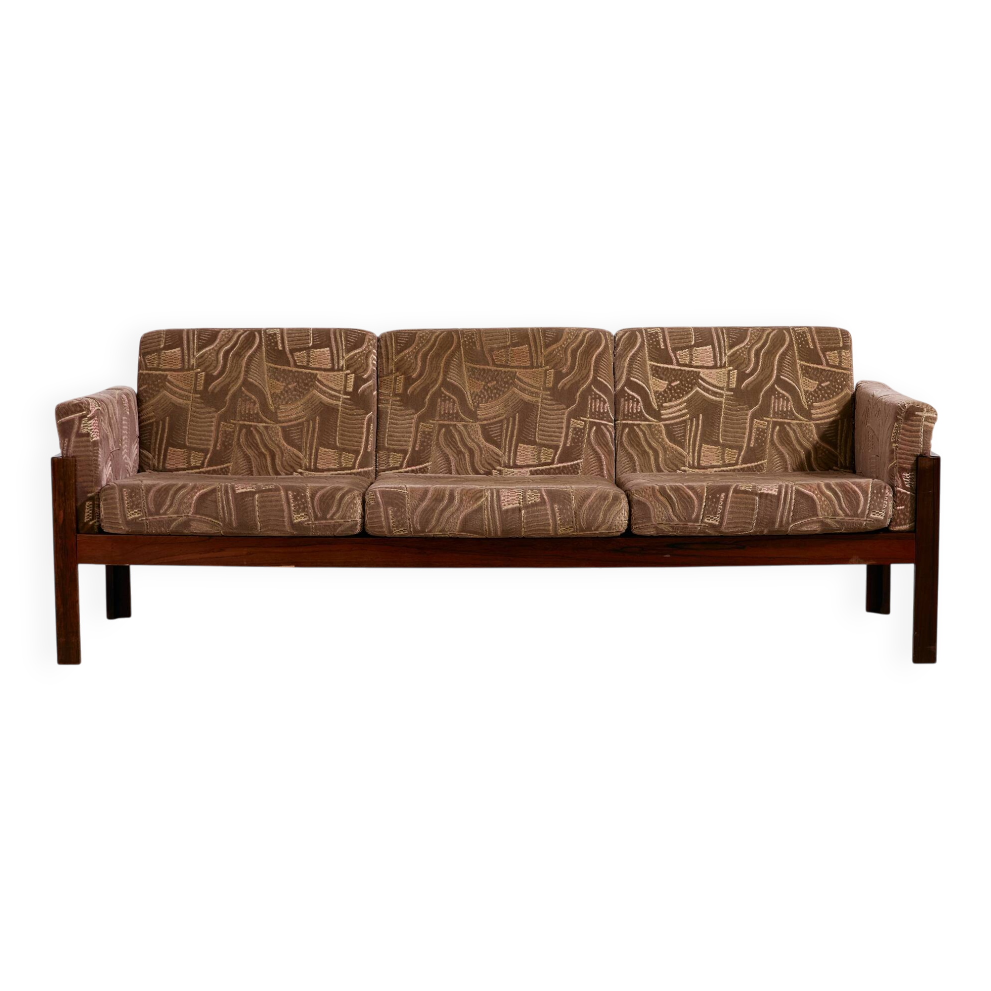 MK11213 Three-seater rosewood sofa