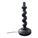 Turned wooden lamp base