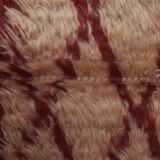 Vintage organic woon brown angora mohair tulu rug runner 2.8 x 6.8 ft