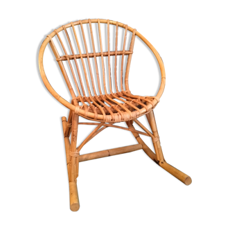 Rattan child rocking chair