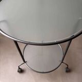 Ikea two-tiered serving trolley with glass.