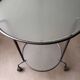 Ikea two-tiered serving trolley with glass.