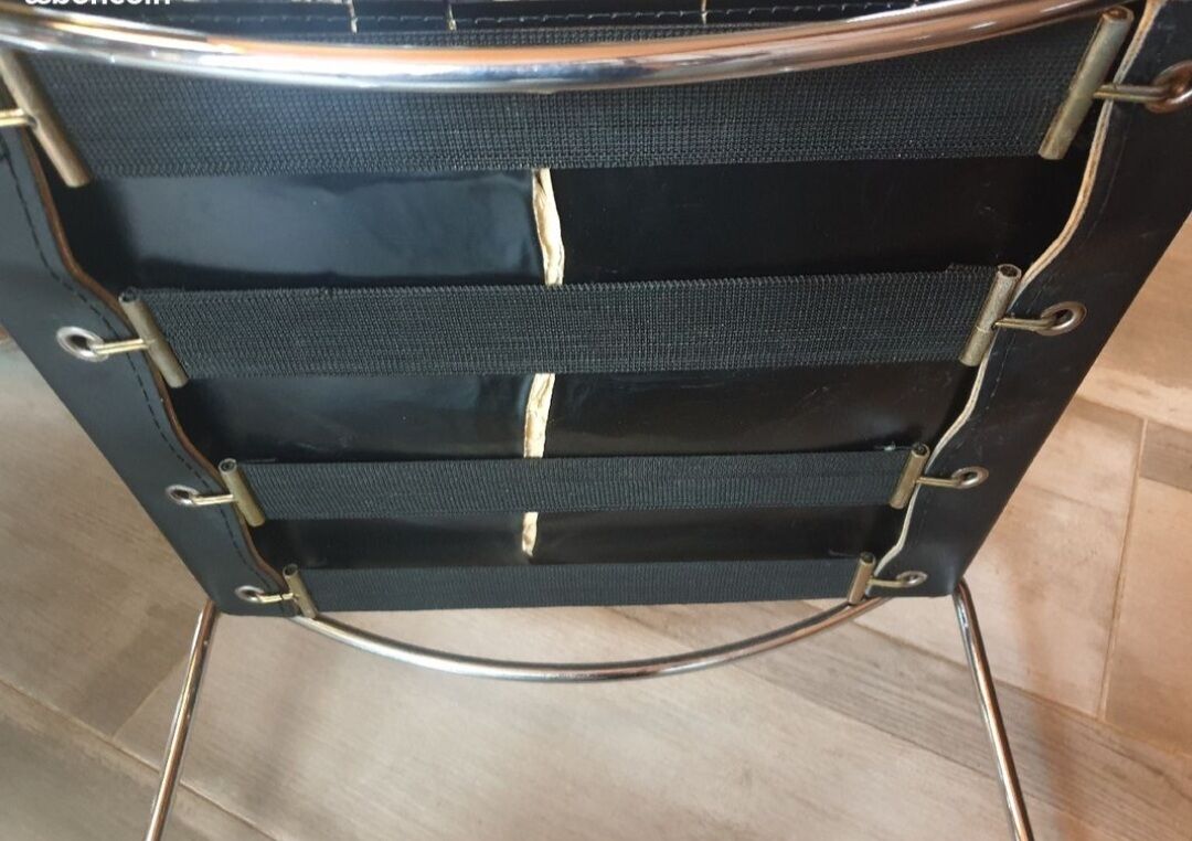 Set of 4 Giandomenico Belotti leather chairs Italian 1980