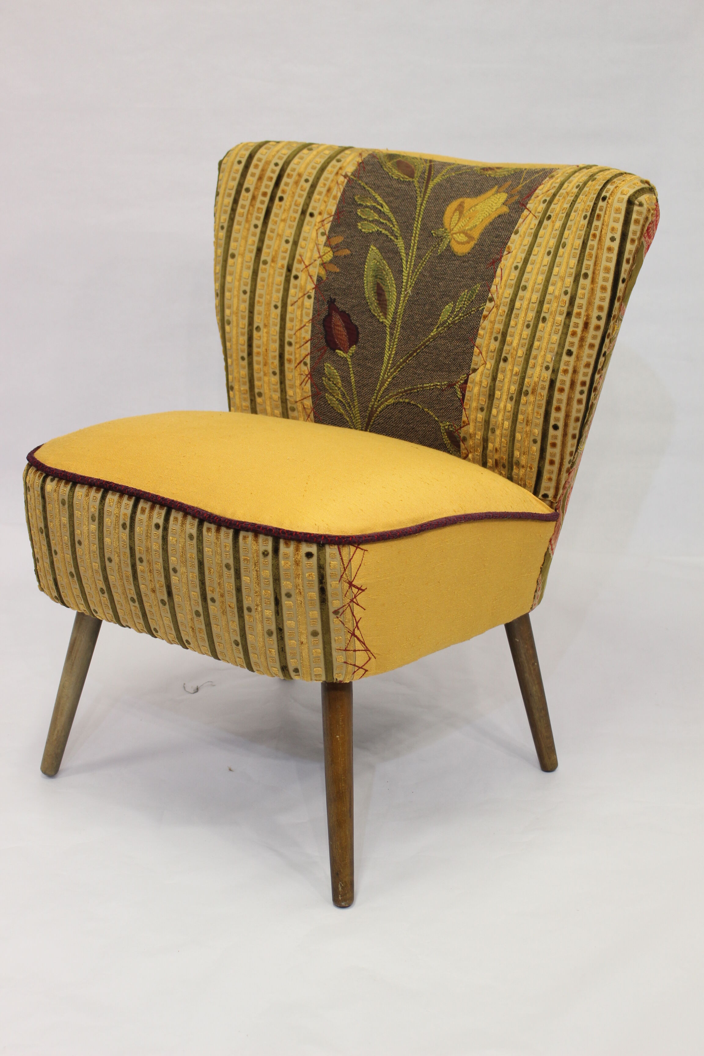 Chair vintage year 50 tissue "Lelièvre"