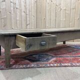 19th century chestnut coffee table with 2 drawers