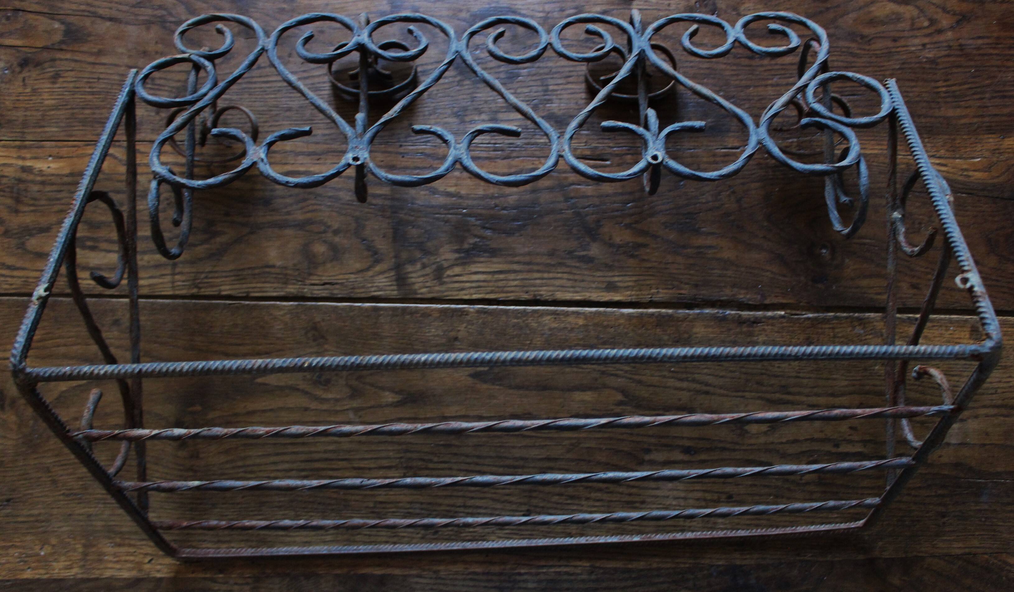 Wrought Iron Flower Planter Shelf