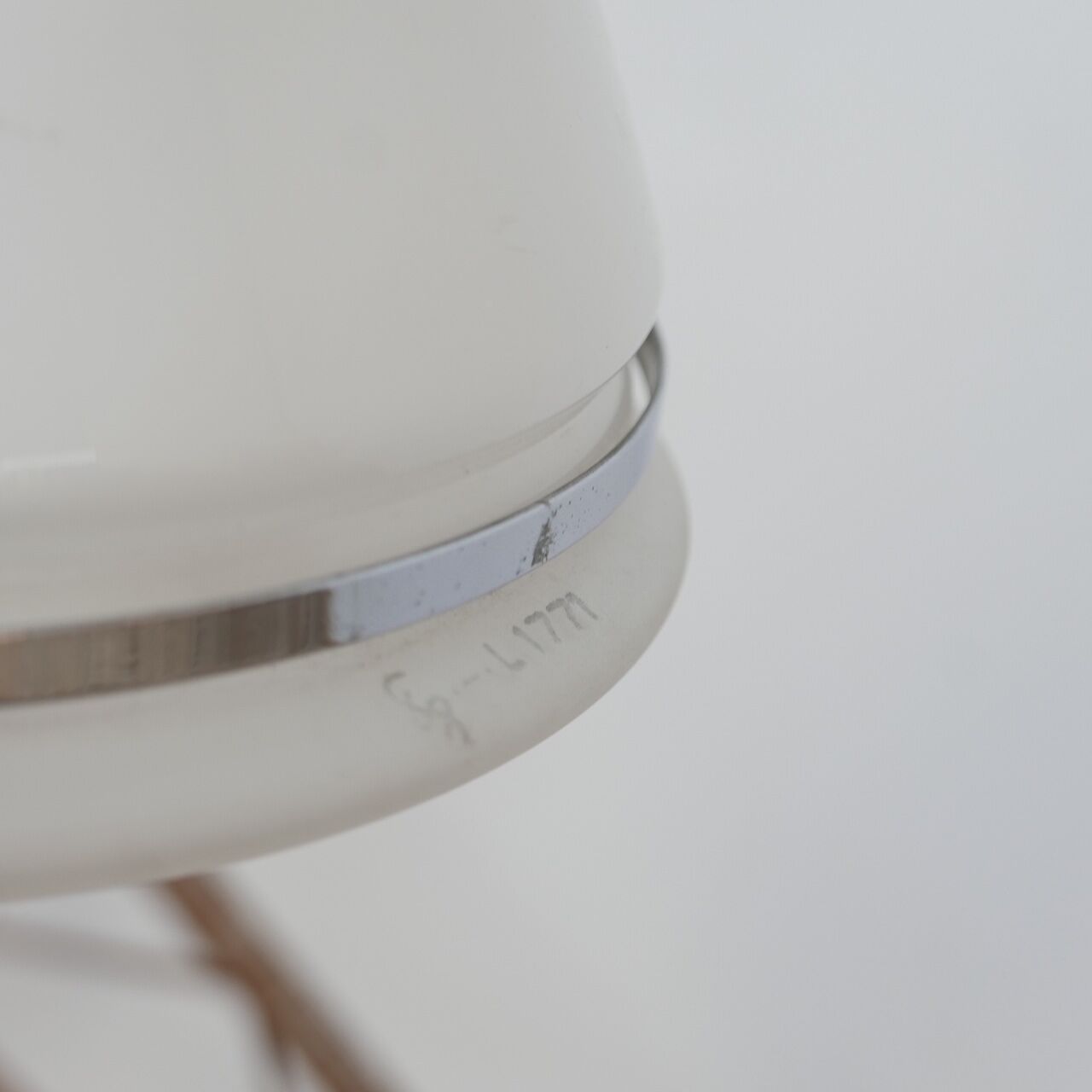 Peter Behrens German opaline two tone pendant light