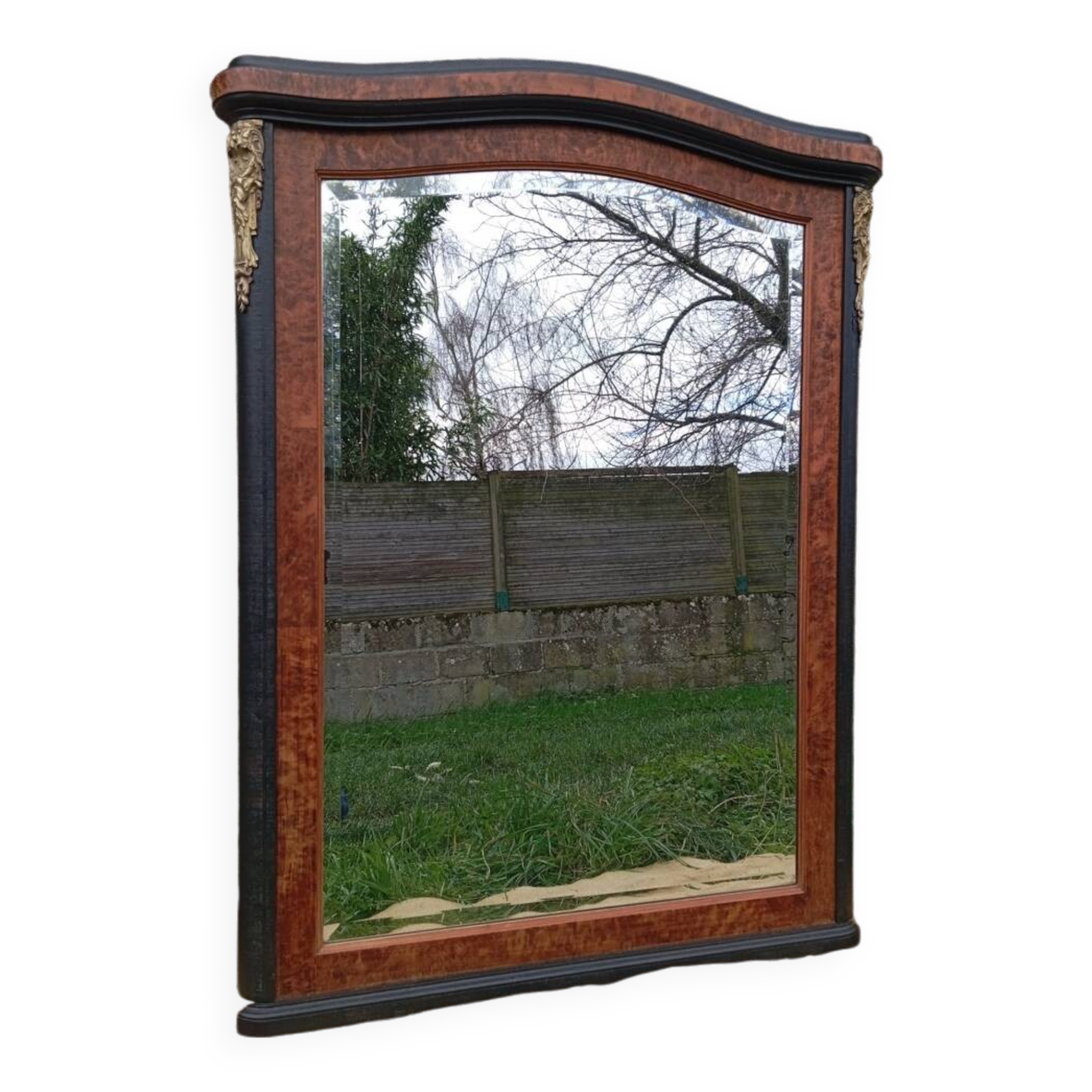 Large beveled mirror from the early 20th century