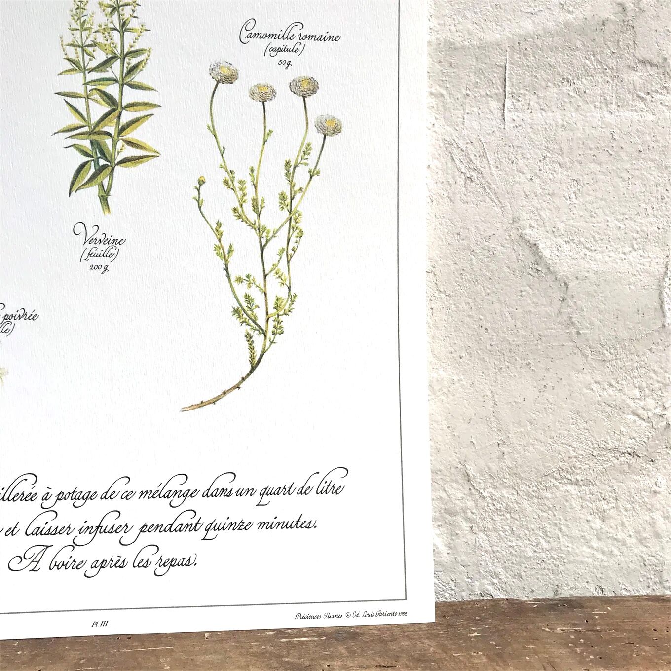 Botanical tea board to promote digestion
