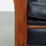 Art Deco 2.5-Seater Leather Sofa