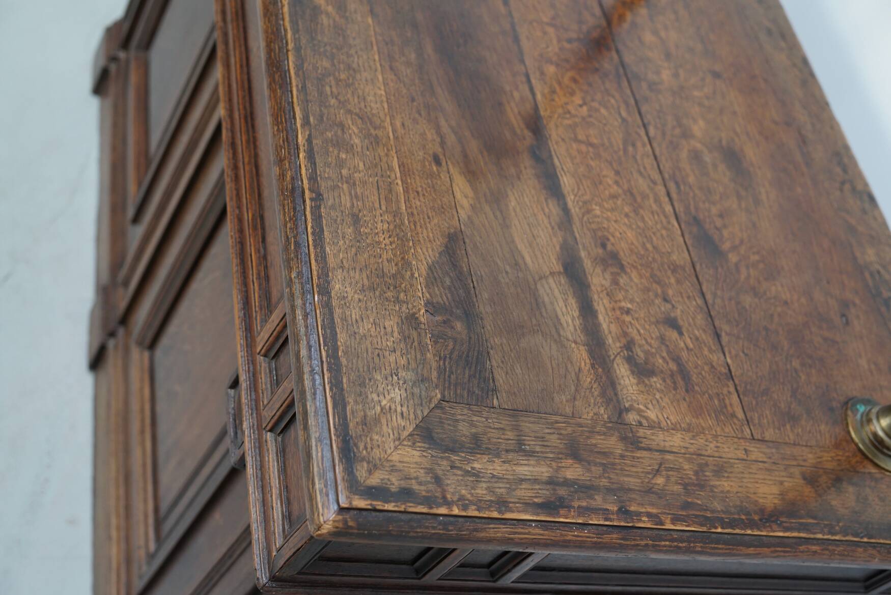 Antique French Oak Shop Counter Cabinet / Shelving Unit, 19th Century
