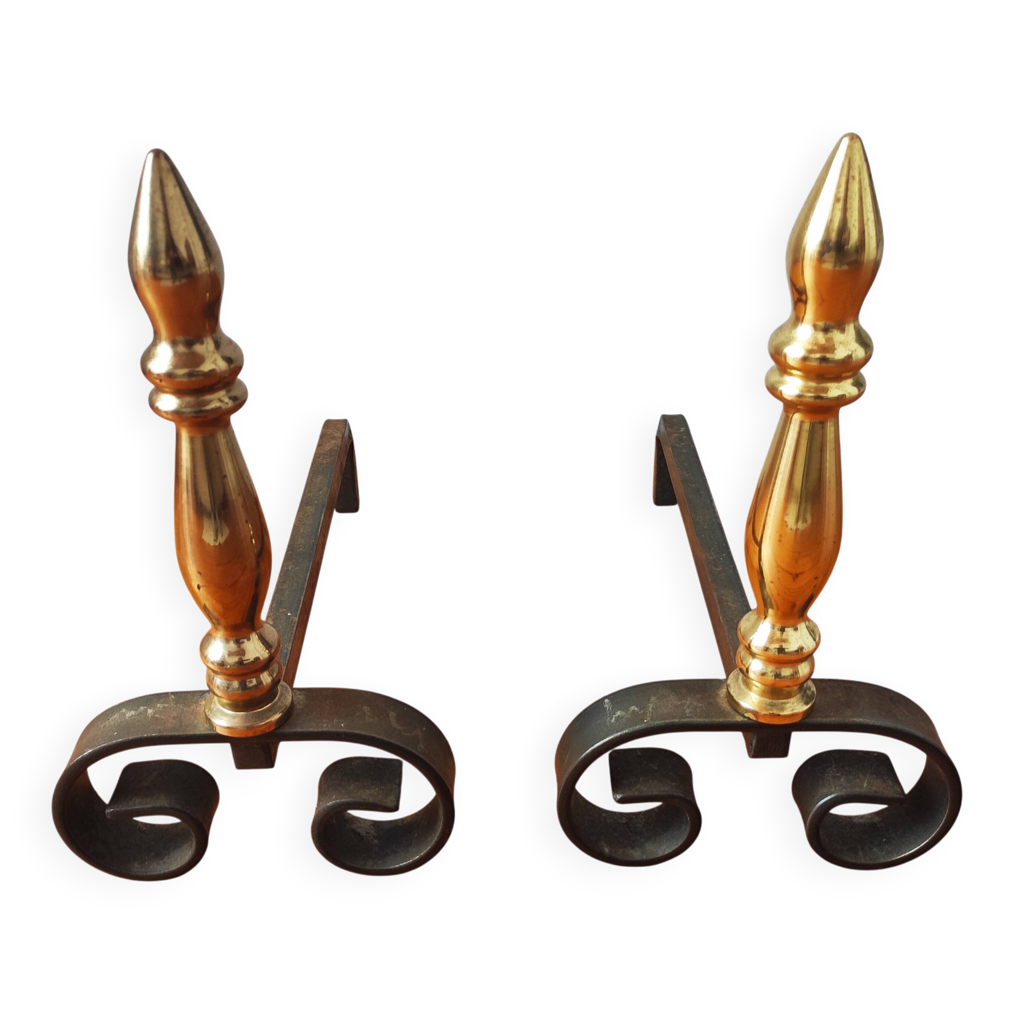 Vintage pair of andirons