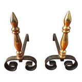 Vintage pair of andirons