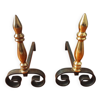 Vintage pair of andirons