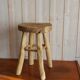Teak stool raw wood