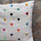 Handmade Berber wool Kilim cushion: Moroccan floor cushion