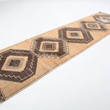 3x11 Rug For Hallway Brown Vintage Persian Runner Rug, 94x345Cm SK 5284