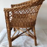 Child armchair vintage rattan