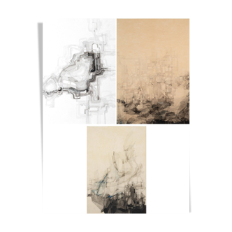 Abstract Compositions - Watercolours - Set of 3 - Joan CLARET