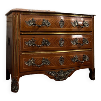 Commode en marqueterie de style Louis XIV