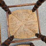 Set of 3 country straw stools