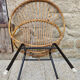 Armchair shell bamboo rattan, child, vintage, 60s