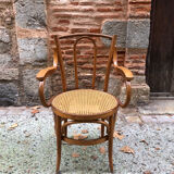 Armchair in bentwood and caning