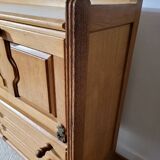 Vintage design oak buffet by Guillerme and Chambron